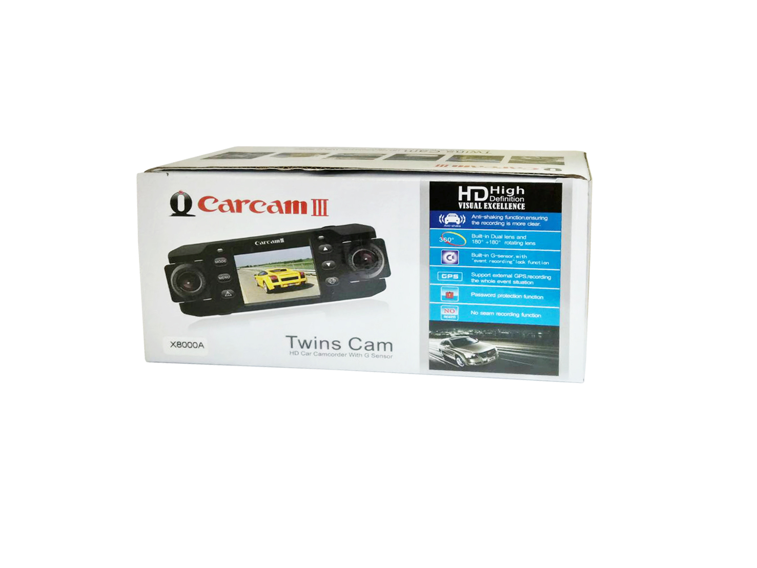 กล้องติดรถยนต์ Car DVR Carcam III X8000A Night Vision Motion